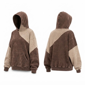 Sweat à capuche vintage pour femme, coupe ample, effet délavé, tissu délavé, finitions côtelées, construction confortable, vêtement de tous les jours - Product Image 5
