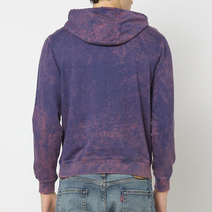 Sudadera con Capucha para Hombre, Corte Regular, Teñido Anudado, Algodón Tejido, Casual, Otoño, Diseño con Bolsillo Frontal, Lavado Ácido - Product Image 2