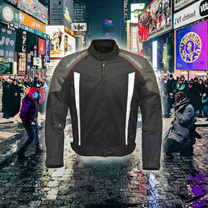 เสื้อแจ็คเก็ตมอเตอร์ไซค์สำหรับผู้ชาย – แห้งเร็ว ทนไฟ ระบายอากาศได้ดี ผลิตจากโพลีเอสเตอร์ - Product Image 3