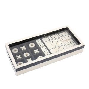 Prix d'usine, dés de tic-tac-toe en marbre blanc, dominos, puzzle, boîte de jeu personnalisée pour accessoires cadeaux - Product Image 1