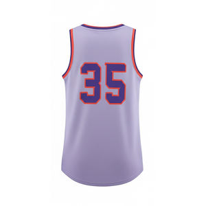 เสื้อบาสเก็ตบอลผู้ใหญ่พิมพ์ลายตามสั่ง พร้อมชื่อ หมายเลข และโลโก้  ชุดทีมพิมพ์ลายตามสั่ง ขายส่งเสื้อบาสเก็ตบอลแบบซับลิเมชั่น - Product Image 3