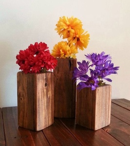 Vase mural en bois et bambou de luxe moderne fait à la main pour la décoration de la maison et du salon par Handmade Collection - Product Image 2