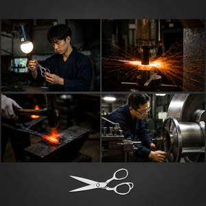 Ciseaux de tailleur industriels en acier inoxydable, cisailles à tissu, outil de couture professionnel pour les usines de vêtements et les ateliers textiles - Product Image 4