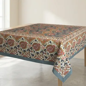 Mantel de Algodón con Estampado Floral Clásico, Rectangular, Lavable, Decoración para el Hogar - Product Image 2