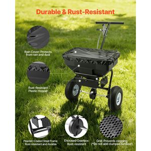 Spargitore Agricolo Largo 12 Piedi con Nuove Gomme All-Terrain, Controllo del Flusso Regolabile, Capacità 130 libbre - Product Image 5