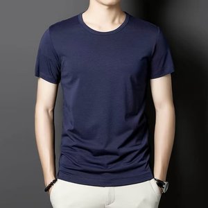 T-shirt en polyester uni à manches courtes, grande taille, 140g, broderie personnalisée avec logo, prix usine Chine Bangladesh. - Product Image 2