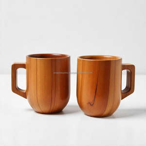 Taza de madera hecha a mano Diseño natural ecológico Durable para té Café Bebidas Pedidos a granel con descuento - Product Image 6