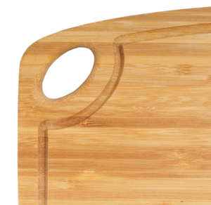 Tabla de cortar de bambú natural con asa y ranura para jugo, rectangular, para servir en la cocina, carne, pizza, de Vietnam. - Product Image 3