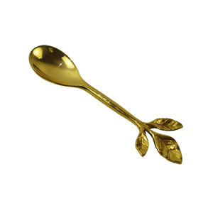 Cuillère en laiton pur pour un usage quotidien en cuisine et à table, cuillère en métal artisanale avec finition polie et lisse au prix le plus bas - Product Image 4