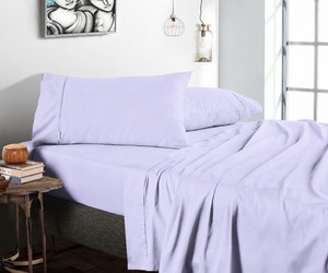Luxury 300 TC Lavender <b>King</b> <b>Size</b> Cotton Bed <b>Sheet</b> Set | Soft Smooth Breathable Bedding | OEM ODM Export Supplier - Product Image 1
