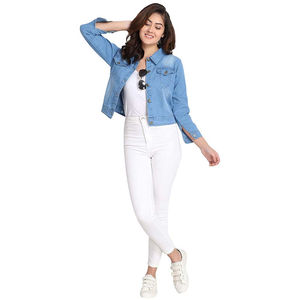 Vente en gros de nouvelles vestes en jean personnalisées pour femmes, grandes tailles, séchage rapide, écologiques, service OEM - Product Image 6