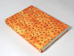 Wholesale Office A5 Notebook Orange Color Batik Paper With Ants Printed All Over As Cover Handmade Cotton Paper Travel - Product Image 2