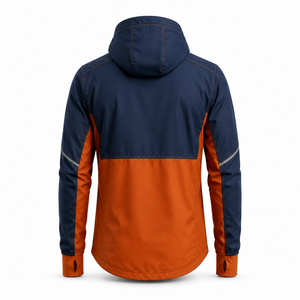 Custom Design Custom Logo Men's Hooded Bomber Jacket Waterproof for Softshell Polyester Fabric Outdoor Running Sports - Product Image 3