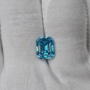 เพชรโมอิสเคลือบสีฟ้าประกายอัญมณีหลวมสำหรับการทำเครื่องประดับที่มีสไตล์ - Product Image 4