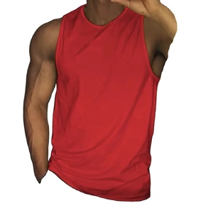 Summer Gym Running Singlets 100% Coton Biologique Débardeur en coton pour hommes Débardeur respirant imprimé en 3D personnalisé - Product Image 1