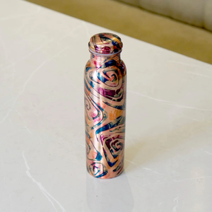 100% Pure <b>Copper</b> Eco-Friendly Classic Design Water Flask Traditional Handmade Solid <b>Copper</b> <b>Drinking</b> <b>Bottle</b> Leak Proof Ayurvedic - Product Image 2