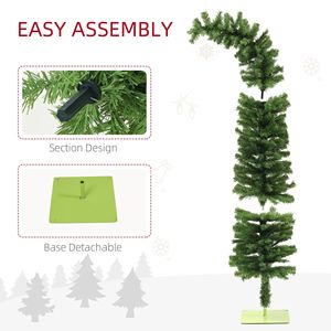 Albero di Natale Artificiale Flessibile e Fantasioso da 1,8 m, Verde con 400 Punte di Rami e Base in Metallo, Albero di Natale a Forma di Matita - Product Image 5