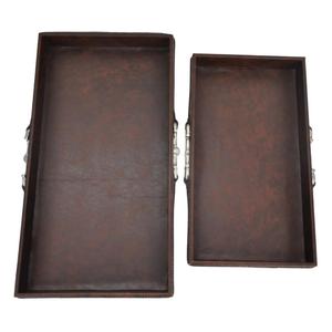Black Color Leather <b>Tray</b> For Serving Tea Snacks Restaurant Supplies Luxury <b>Breakfast</b> <b>Trays</b> Food Grade Decorative <b>Trays</b> Hot Sell - Product Image 6
