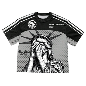 T-shirts personnalisés pour hommes, maillots de football imprimés, séchage rapide, style hip-hop, coupe ample, t-shirt en mesh, uniforme de football - Product Image 4