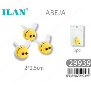 Decorazioni per feste a tema ape ILAN, set da 3 pezzi 2x2,5 cm per cappelli festivi - Product Image 1