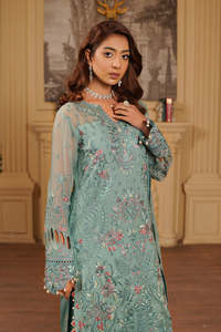 Robes de soirée brodées de luxe pour femmes, tenue de fête pakistanaise, ensemble 3 pièces, taille et couleur personnalisées, robe de mariage traditionnelle - Product Image 4