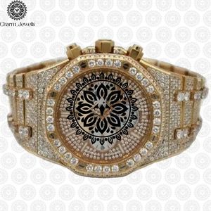 Charm Jewells Luxury Men's Stainless Steel Watch 43mm Dial 20mm Band <b>Chronograph</b> Mechanical Movement Sapphire Crystal Folding - Product Image 1