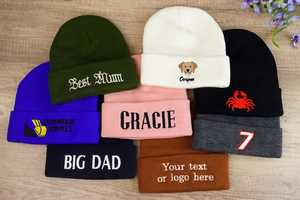 Custom <b>Beanie</b> Custom Logo/Text <b>Hats</b>,Custom Personalized Embroidery <b>Hat</b>,Text Knit <b>Hat</b>,Winter <b>Hat</b>,Womens <b>Beanie</b>,<b>Mens</b> Winter <b>Hat</b> - Product Image 6