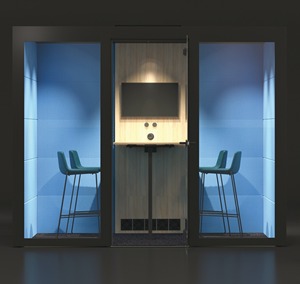 Silent Room L Large Melamine Soundproof Acoustic Pod w/Glass Door & Glass Back - Product Image 5