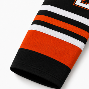 เสื้อฮอกกี้น้ำแข็งแบบสั่งทำ SINEWY สีดำส้ม พิมพ์ลายแบบ Sublimation แขนยาว ระบายเหงื่อได้ดี สำหรับผู้ใหญ่ ทุกเพศ ทุกวัย เหมาะสำหรับทีม - Product Image 4