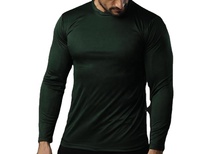 Camiseta de Manga Larga Premium para Hombre, 100% Algodón, Transpirable, de Secado Rápido, Ropa Deportiva, Marca Privada