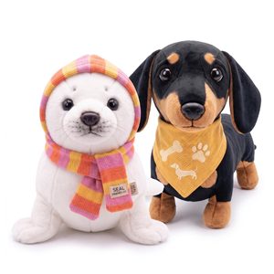 Jouets en peluche animaux très demandés avec design personnalisé, adorables personnages de chien de dessin animé, jouets en peluche pour cadeaux d'entreprise - Product Image 1