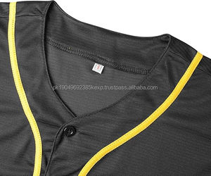 Men's and Women's Hip Hop Sports Blank Baseball Jersey Short Sleeve Plain Jersey <b>Shirt</b> for Baseball & Softball Wear - Product Image 4