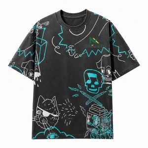 Servicio OEM, Camiseta de Sublimación de Alta Calidad, Logotipo Personalizado, Diseño Doodle, Camiseta Moderna - Product Image 6