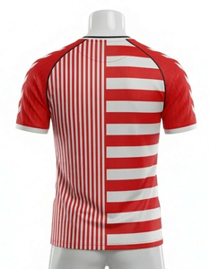 Camiseta de polo de fútbol sublimada de súper calidad con cuello de punto plano y brazalete 100% poliéster jacquard 150 g/m² - Product Image 4