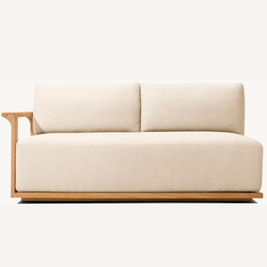 โซฟาไม้สักสำหรับนั่งสองคน ดีไซน์ทันสมัย พร้อมที่วางแขนที่สะดวกสบาย กำลังขายดี - Product Image 1