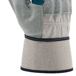 Double Palm <b>Gloves</b> with Anti-Slip Function Made of Durable Leather and Cotton Liner Safety Wear - Product Image 2