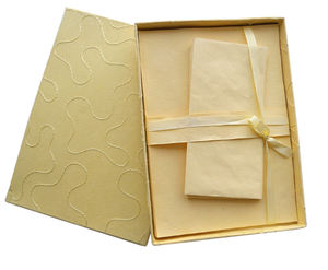 Papel reciclado de algodón, 10 hojas de carta A4 + 5 sobres, empaquetados en una caja a juego, juego de papelería - Product Image 2