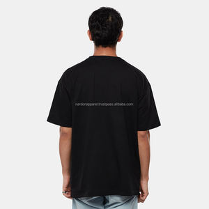 Nardon Apparel Camiseta de alta calidad con estampado digital negro para hombre, camisa informal, camisa de manga corta de algodón puro pesado - Product Image 2