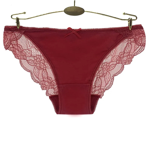 Sexy Women Lace Mid-Rise Thin Panties Stretch Floral Mesh Breathable Seamless Eco-Friendly Nylon Spandex <b>Boyshort</b> Plus Size OEM - Product Image 3