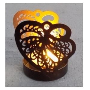 Heart Shaped Iron <b>Lantern</b> <b>Candle</b> <b>Holder</b> for Valentine's Day Home Decoration Die Cutting Printing Heat Resistant - Product Image 5