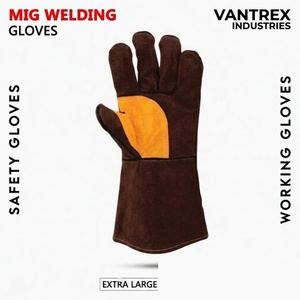 Leather Safety Welding <b>Gloves</b> Elbow Length <b>Thermal</b> Protection Outdoor Four Seasons Use Breathable Needle Detection Plain Casual - Product Image 3