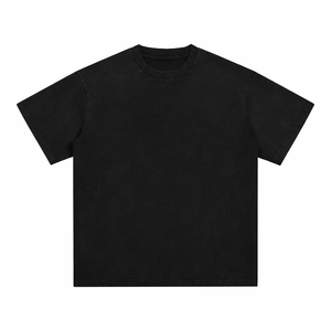 เสื้อยืดคอกลมผู้ชาย ผ้าฝ้ายถัก ทรงวินเทจ สีซีดจาง ล้างสีแบบแอซิด ทรงปกติ สกรีนโลโก้ตามสั่ง เป็นมิตรกับสิ่งแวดล้อม - Product Image 1