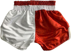 Shorts de sport unisexes Muay Thai MMA gris à imprimé numérique, respirants, légers, en polyester, anti-humidité - Product Image 2