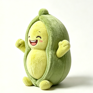 Juego de Peluches de Guisantes en una Vaina, Animales de Peluche Suaves para Niños, Unisex, Regalo de Cumpleaños, 11CM-30CM, Relleno de Algodón PP - Product Image 1