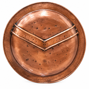 Armure ronde de 24 pouces pour le roi Spartan, bouclier médiéval grec Leonidas Battle UV imprimé en acier plaqué métal par armurerie - Product Image 1