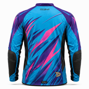 Maillot de paintball sublimé Aqua Violet, respirant, rembourré, manches longues, vêtements d'équipe, non toxique - Product Image 5