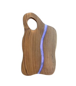 Planche à découper élégante en résine époxy et bois pour couper fruits, légumes, viande – Planche à découper moderne de luxe style rivière pour ustensiles de cuisine - Product Image 2