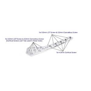 Placa de Fibula Distal Lateral Reutilizable con Bloqueo para Veterinaria, Implante Ortopédico de Titanio de 35mm, Juego de 10 para Perros (Izquierda y Derecha) GUJJAR SURGICAL - Product Image 4