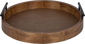 Bandeja de Servir Rústica de Madera con Asas Resistentes, Estilo Rústico, Diseño de Frutas, Apta para Microondas, Plato de Exhibición para Diwali y Ramadán - Product Image 5