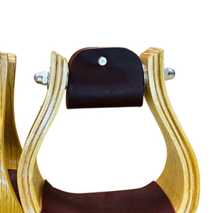 Estribos de madera personalizados para equitación, soportes de pie de madera natural para silla de montar, equipo ecuestre duradero, venta al por mayor de artículos de equitación - Product Image 3